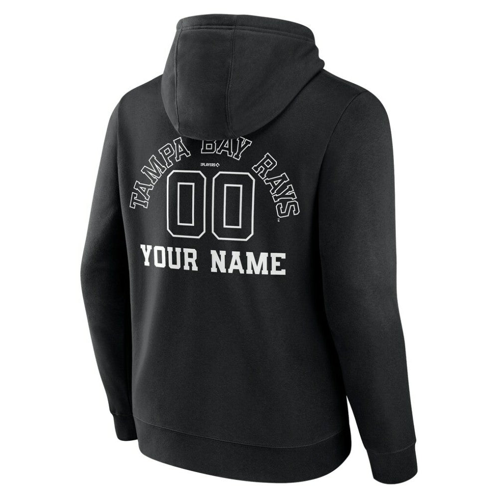 Tampa Bay Rays Monochrome Personalized Name & Number Pullover Hoodie Online