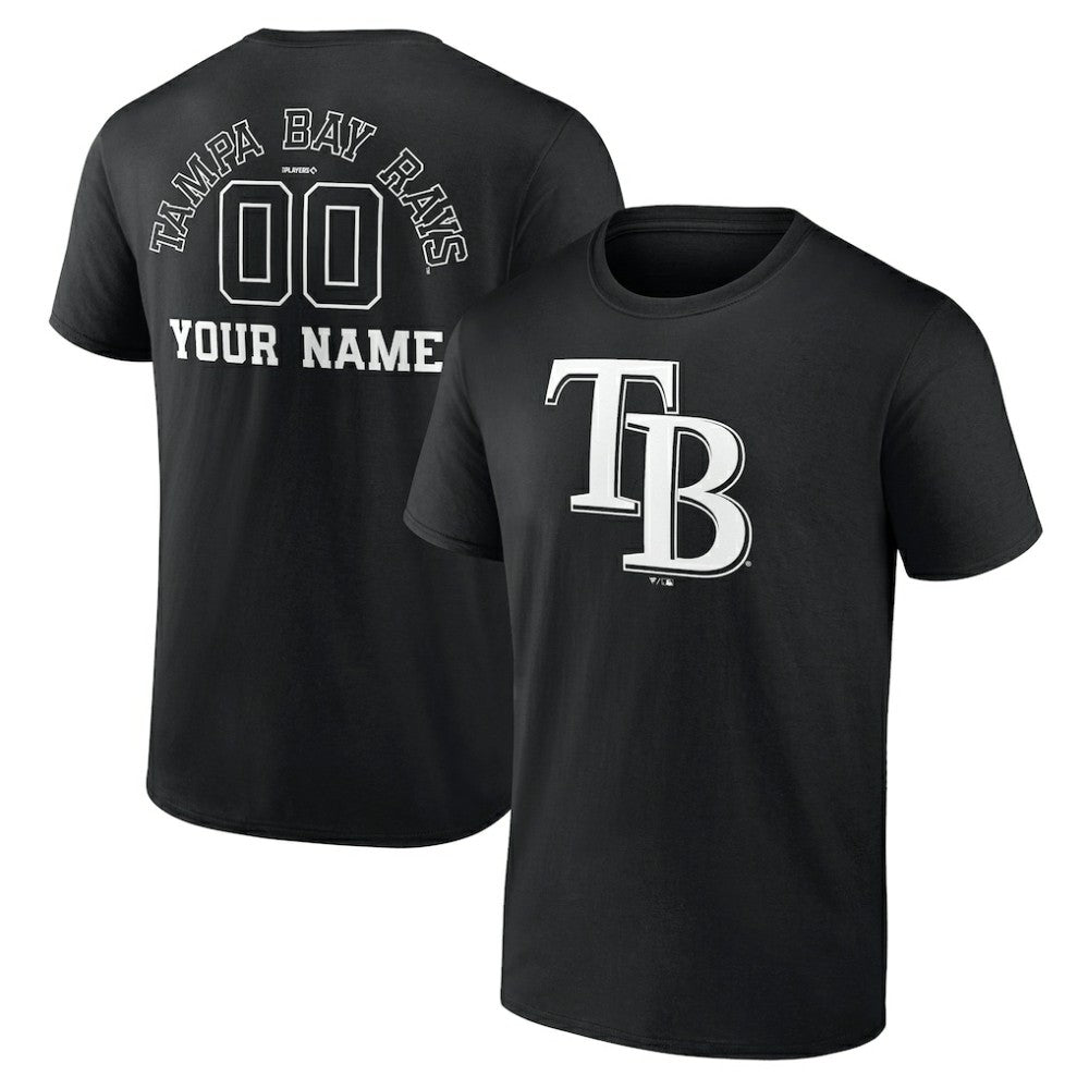Tampa Bay Rays Monochrome Personalized Name & Number T-Shirt Online