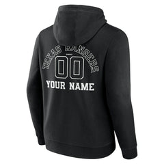Texas Rangers Monochrome Personalized Name & Number Pullover Hoodie Near Me
