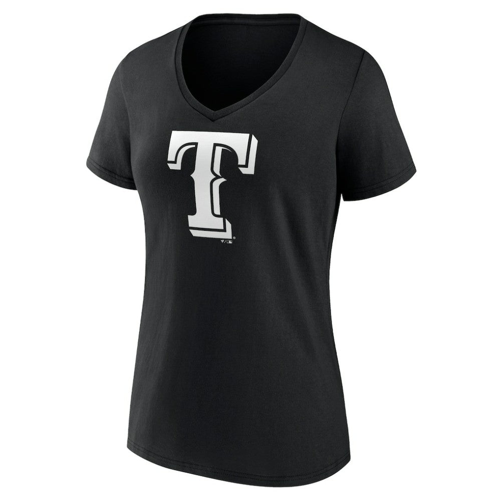 Texas Rangers Women's Monochrome Personalized Name & Number V-Neck T-Shirt for sale