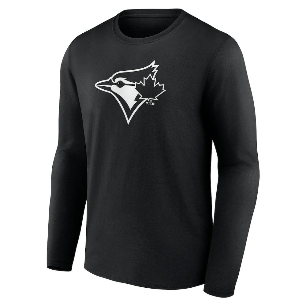 Toronto Blue Jays Monochrome Personalized Name & Number Long Sleeve T-Shirt Discount