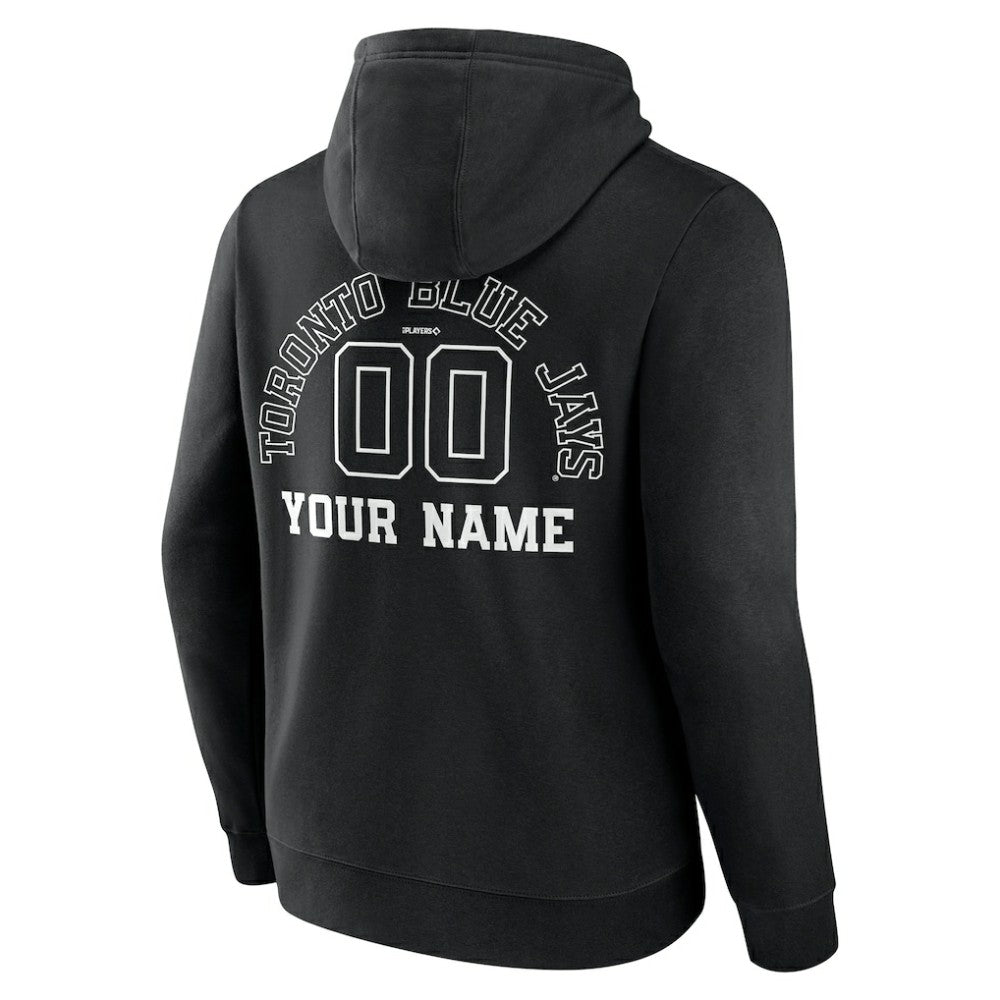 Toronto Blue Jays Monochrome Personalized Name & Number Pullover Hoodie Discount