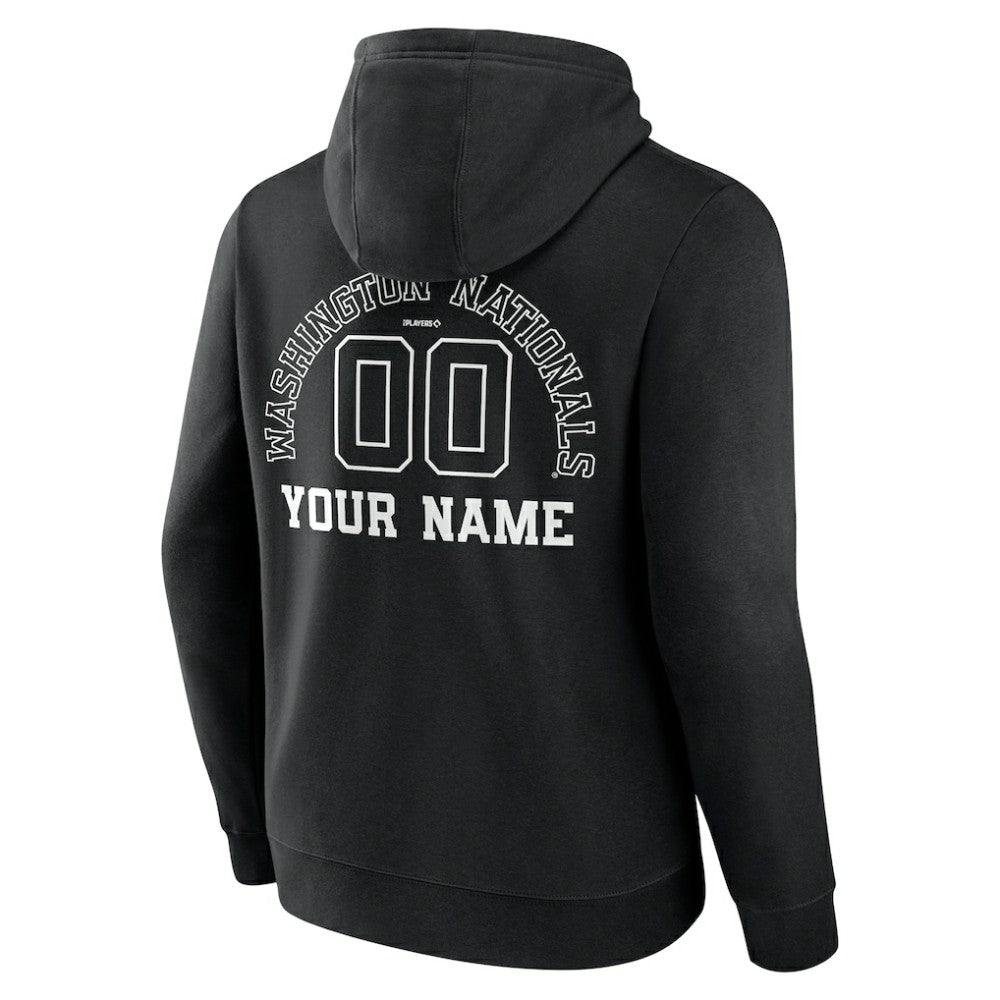 Washington Nationals Monochrome Personalized Name & Number Pullover Hoodie for sale