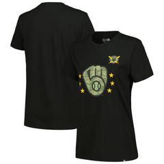 Milwaukee Brewers New Era Women's Armed Forces Day T-Shirt Near Me