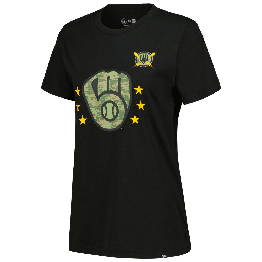 Milwaukee Brewers New Era Women's Armed Forces Day T-Shirt Near Me