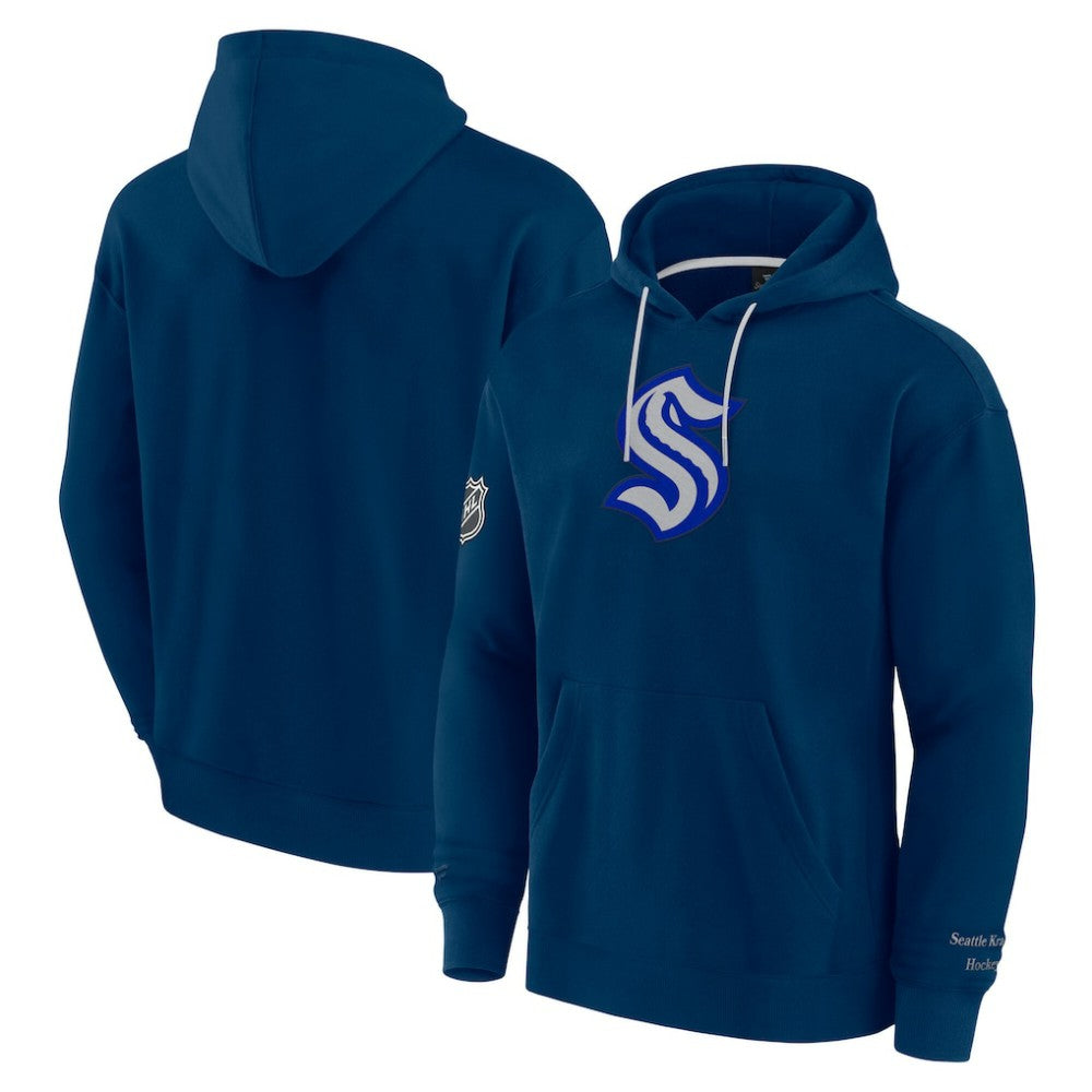 Seattle Kraken Fanatics Elements Pace Pullover Hoodie - Deep Sea Blue | Fanatics Lifestyle