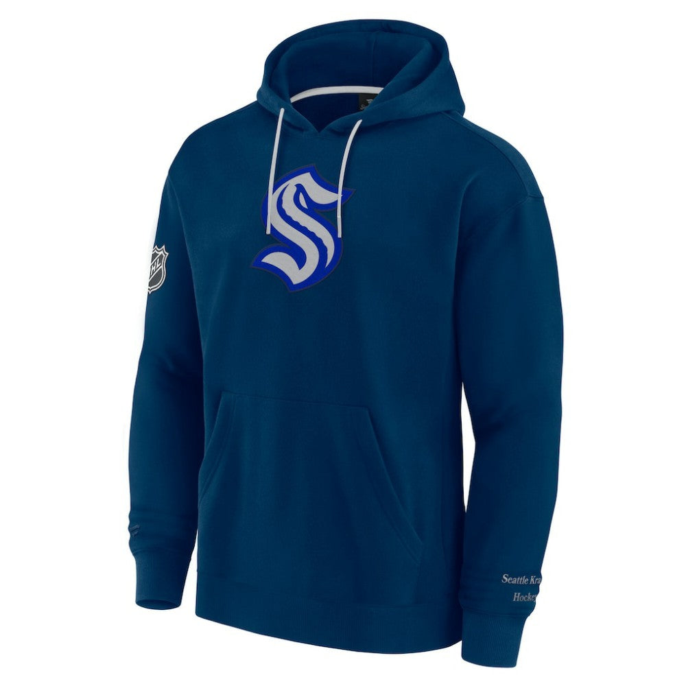 Seattle Kraken Fanatics Elements Pace Pullover Hoodie - Deep Sea Blue | Fanatics Lifestyle