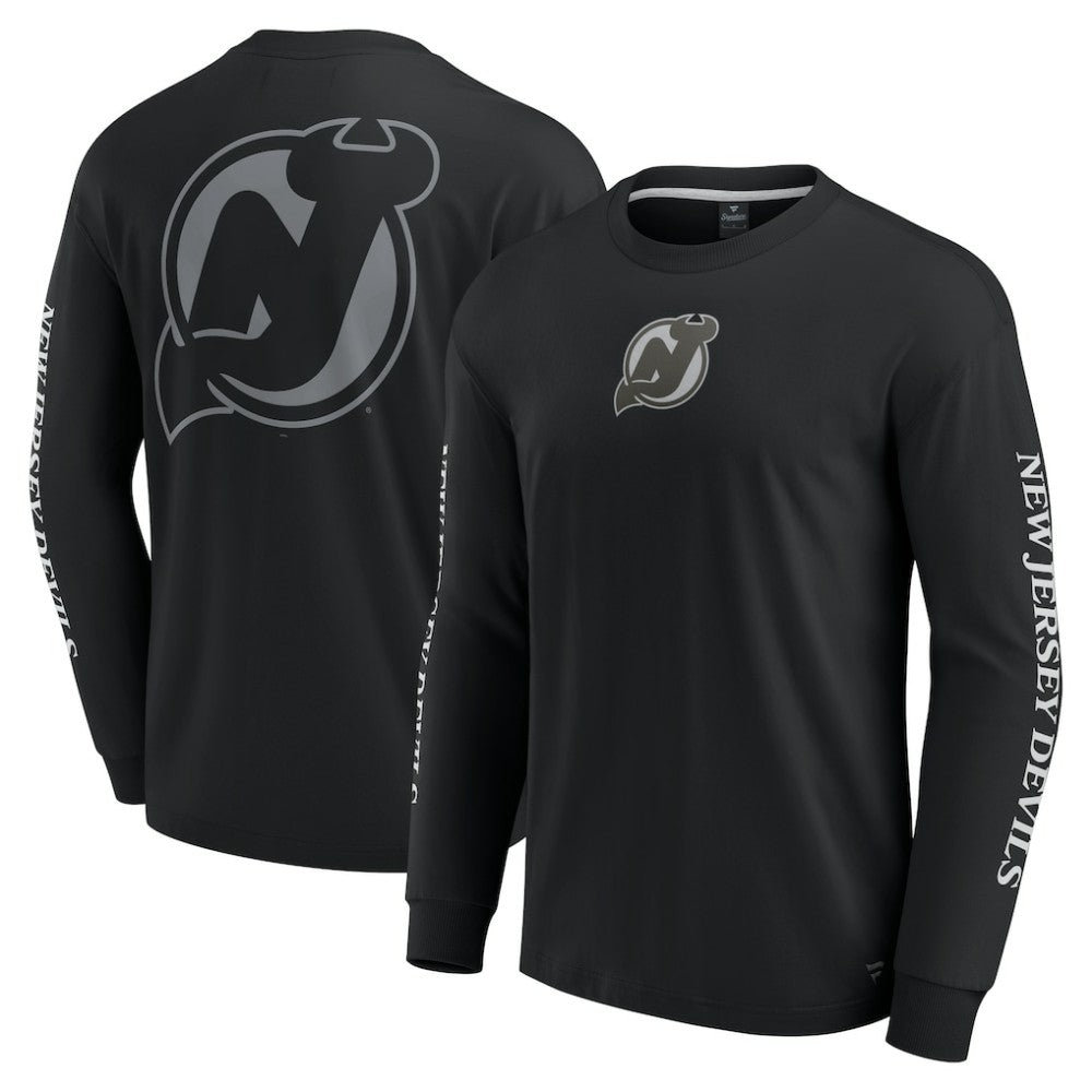 New Jersey Devils Fanatics Elements Strive Long Sleeve T-Shirt - Black | Fanatics Lifestyle