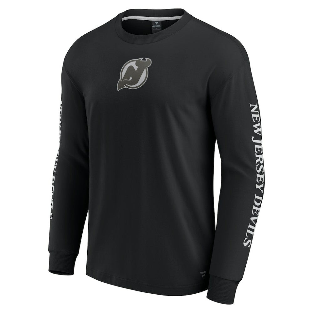 New Jersey Devils Fanatics Elements Strive Long Sleeve T-Shirt - Black | Fanatics Lifestyle