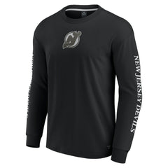 New Jersey Devils Fanatics Elements Strive Long Sleeve T-Shirt - Black | Fanatics Lifestyle