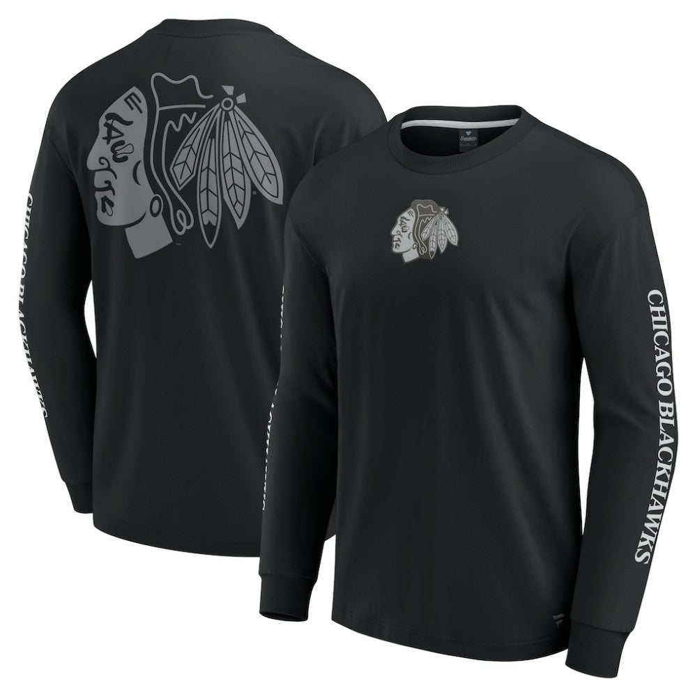 Chicago Blackhawks Fanatics Elements Strive Long Sleeve T-Shirt - Black | Fanatics online