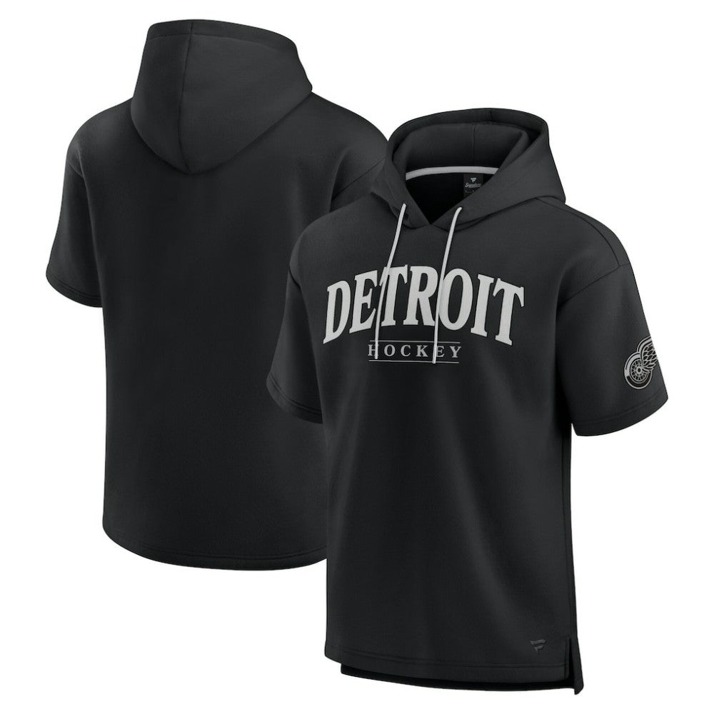 Detroit Red Wings Fanatics Elements Ready Short Sleeve Pullover Hoodie - Black | Fanatics discount