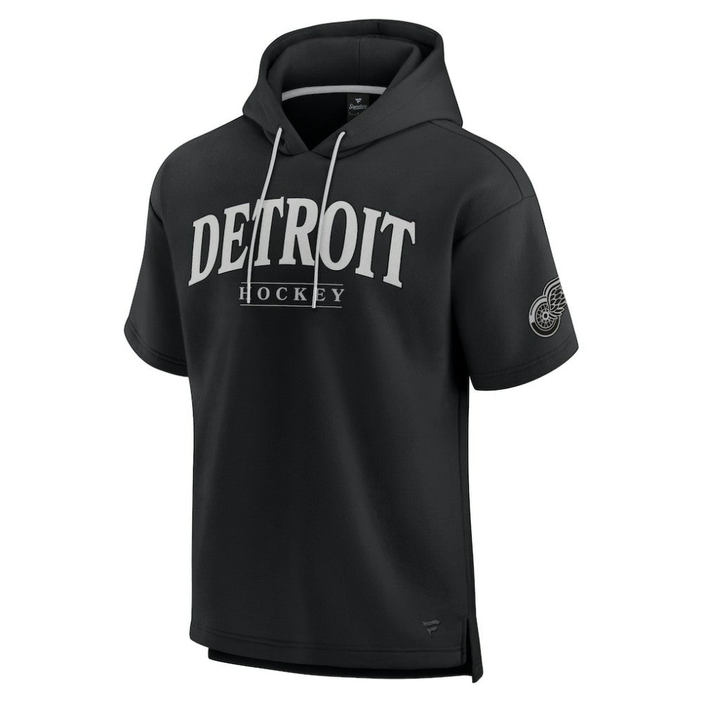 Detroit Red Wings Fanatics Elements Ready Short Sleeve Pullover Hoodie - Black | Fanatics discount