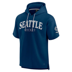 Seattle Kraken Fanatics Elements Ready Short Sleeve Pullover Hoodie - Deep Sea Blue | Fanatics on sale