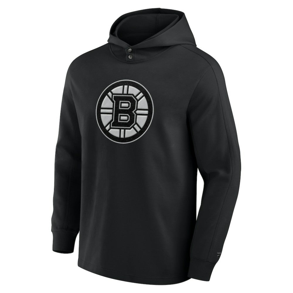 Boston Bruins Fanatics Elements Blaze Tri-Blend Long Sleeve Hoodie T-Shirt - Black | Fanatics Clearance