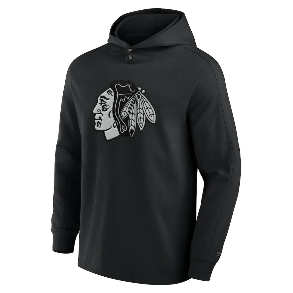 Chicago Blackhawks Fanatics Elements Blaze Tri-Blend Long Sleeve Hoodie T-Shirt - Black | Fanatics near me