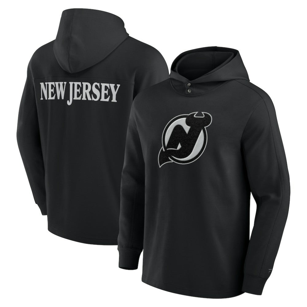 New Jersey Devils Fanatics Elements Blaze Tri-Blend Long Sleeve Hoodie T-Shirt - Black | Fanatics online