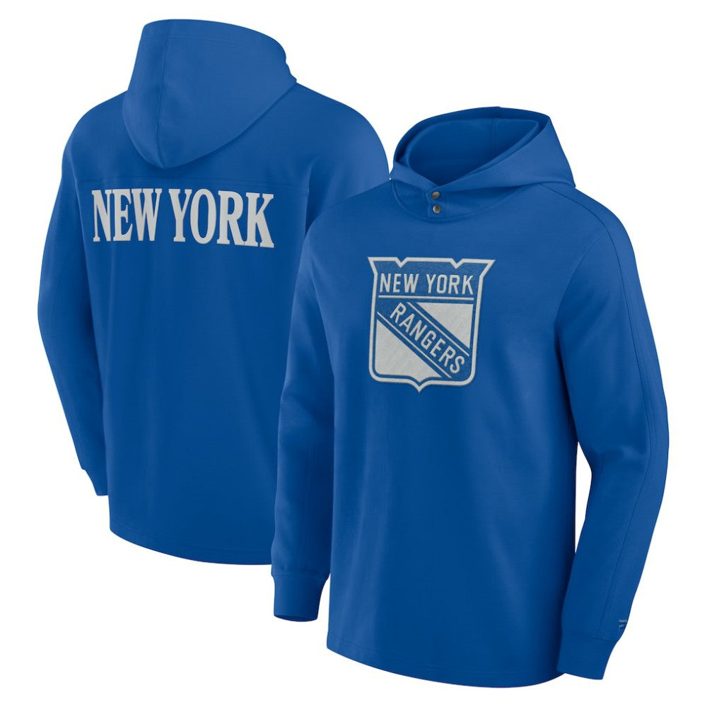 New York Rangers Fanatics Elements Blaze Tri-Blend Long Sleeve Hoodie T-Shirt - Blue | Fanatics on sale