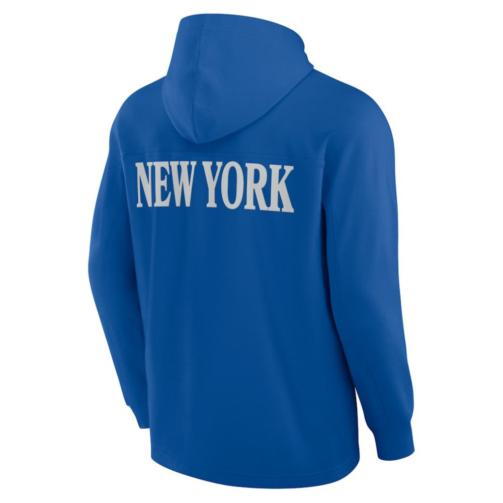 New York Rangers Fanatics Elements Blaze Tri-Blend Long Sleeve Hoodie T-Shirt - Blue | Fanatics on sale