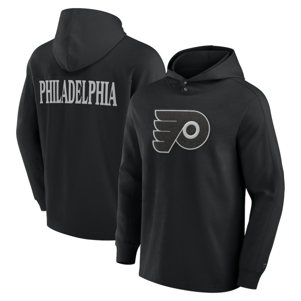 Philadelphia Flyers Fanatics Elements Blaze Tri-Blend Long Sleeve Hoodie T-Shirt - Black | Fanatics sale