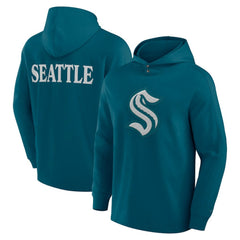 Seattle Kraken Fanatics Elements Blaze Tri-Blend Long Sleeve Hoodie T-Shirt - Teal | Fanatics on sale