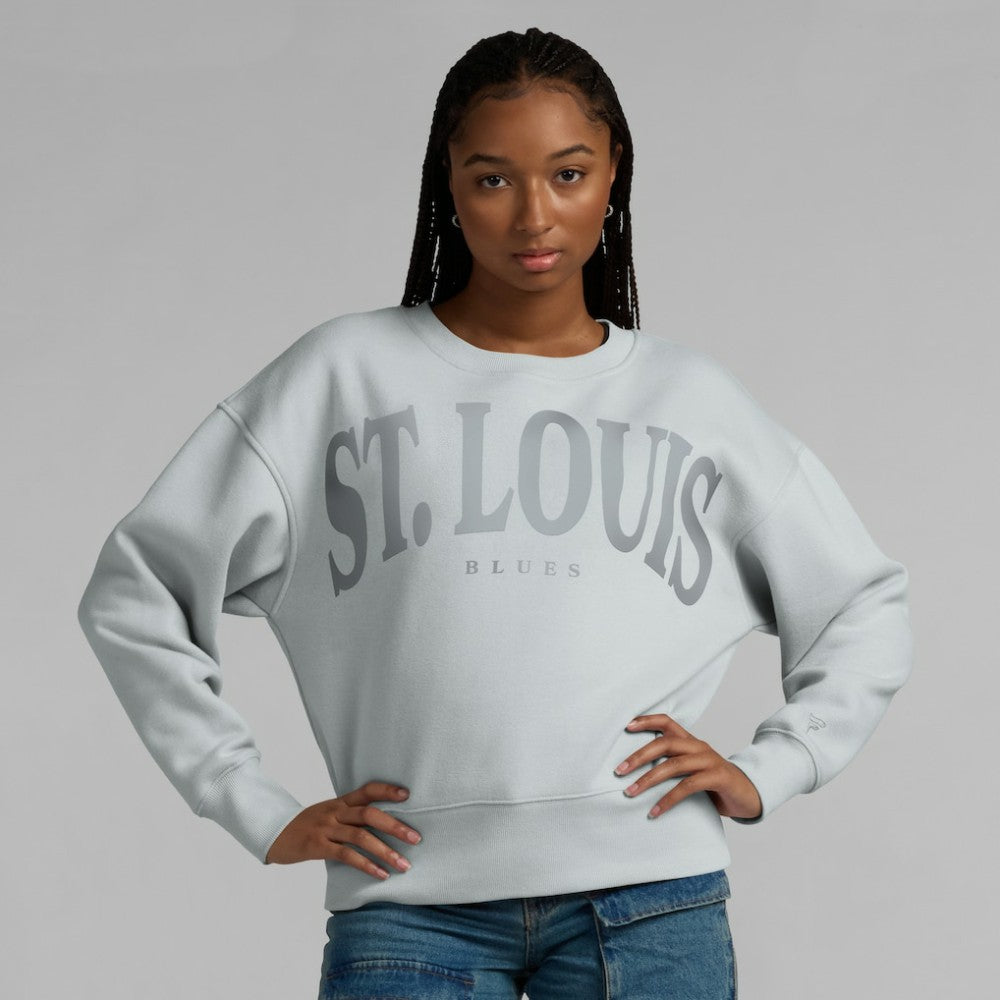 St. Louis Blues Fanatics Women's Elements Flow Pullover Sweatshirt - Gray | Fanatics discount