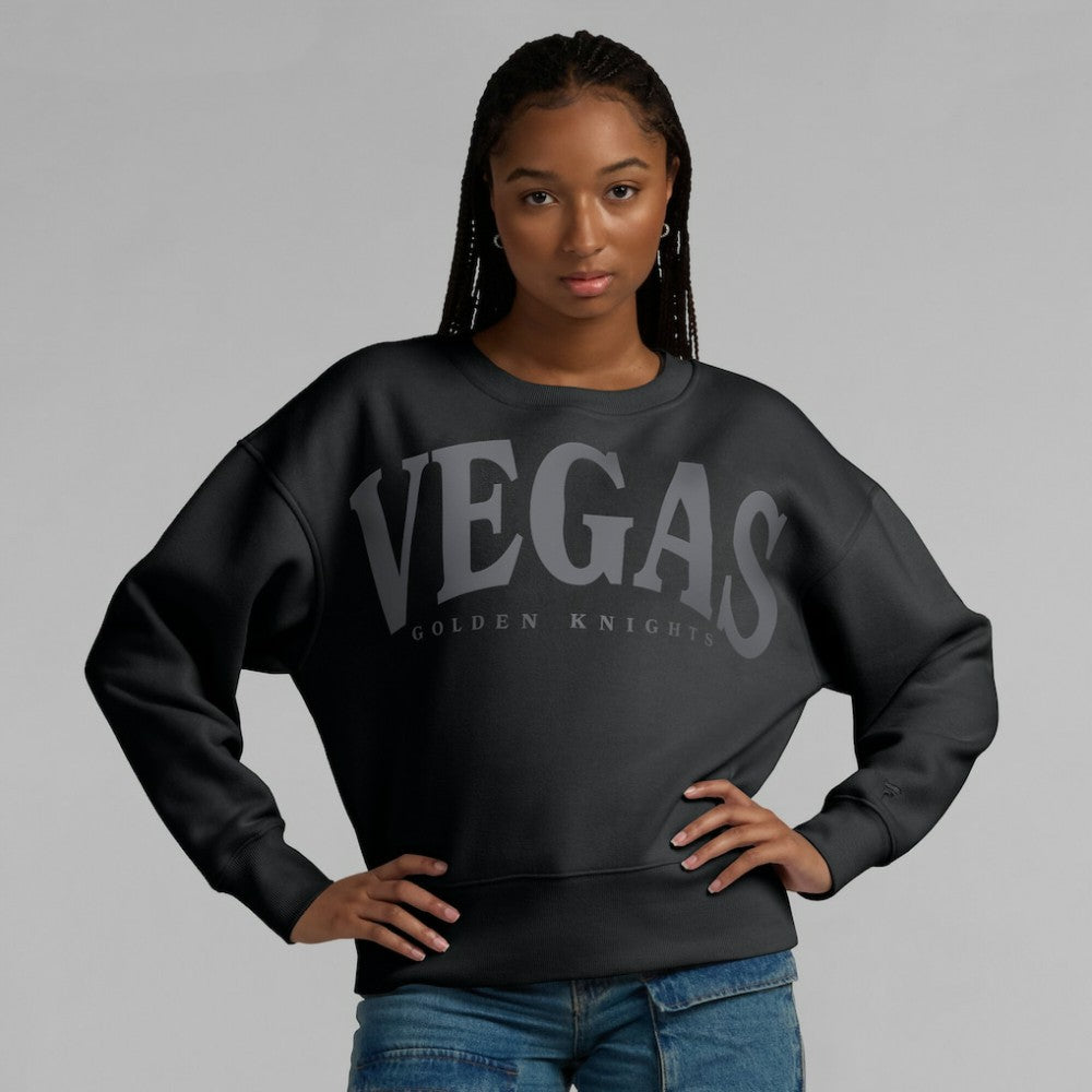 Vegas Golden Knights Fanatics Women's Elements Flow Pullover Sweatshirt - Black | Fanatics Lifestyle