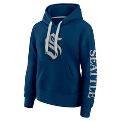 Seattle Kraken Fanatics Women's Elements Next Pullover Hoodie - Deep Sea Blue | Fanatics Clearance