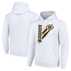 Boston Bruins Starter Color Scratch Fleece Pullover Hoodie - White | NHL near me