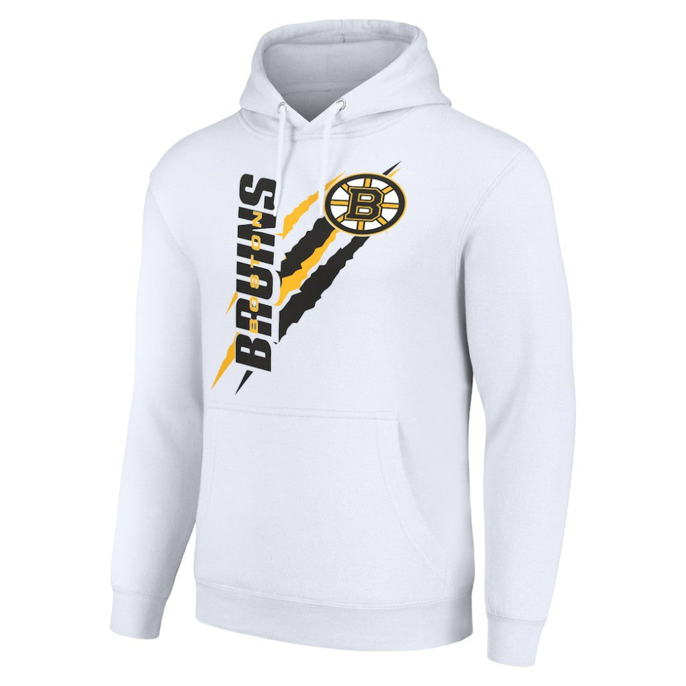 Boston Bruins Starter Color Scratch Fleece Pullover Hoodie - White | NHL near me