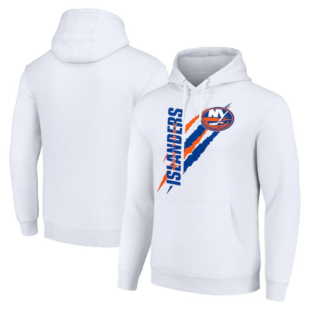 New York Islanders Starter Color Scratch Fleece Pullover Hoodie - White | NHL discount