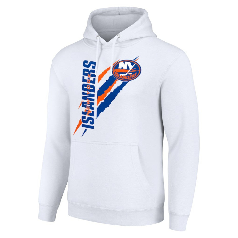 New York Islanders Starter Color Scratch Fleece Pullover Hoodie - White | NHL discount