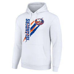 New York Islanders Starter Color Scratch Fleece Pullover Hoodie - White | NHL discount
