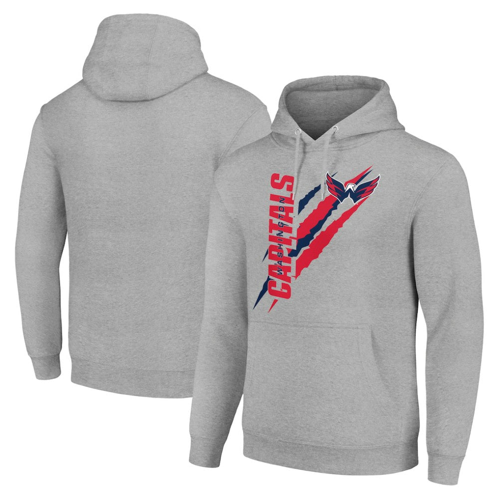 Washington Capitals Starter Color Scratch Fleece Pullover Hoodie - Heather Gray | NHL on sale
