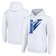 St. Louis Blues Starter Color Scratch Fleece Pullover Hoodie - White | NHL Clearance