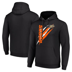 Anaheim Ducks Starter Color Scratch Fleece Pullover Hoodie - Black | NHL near me