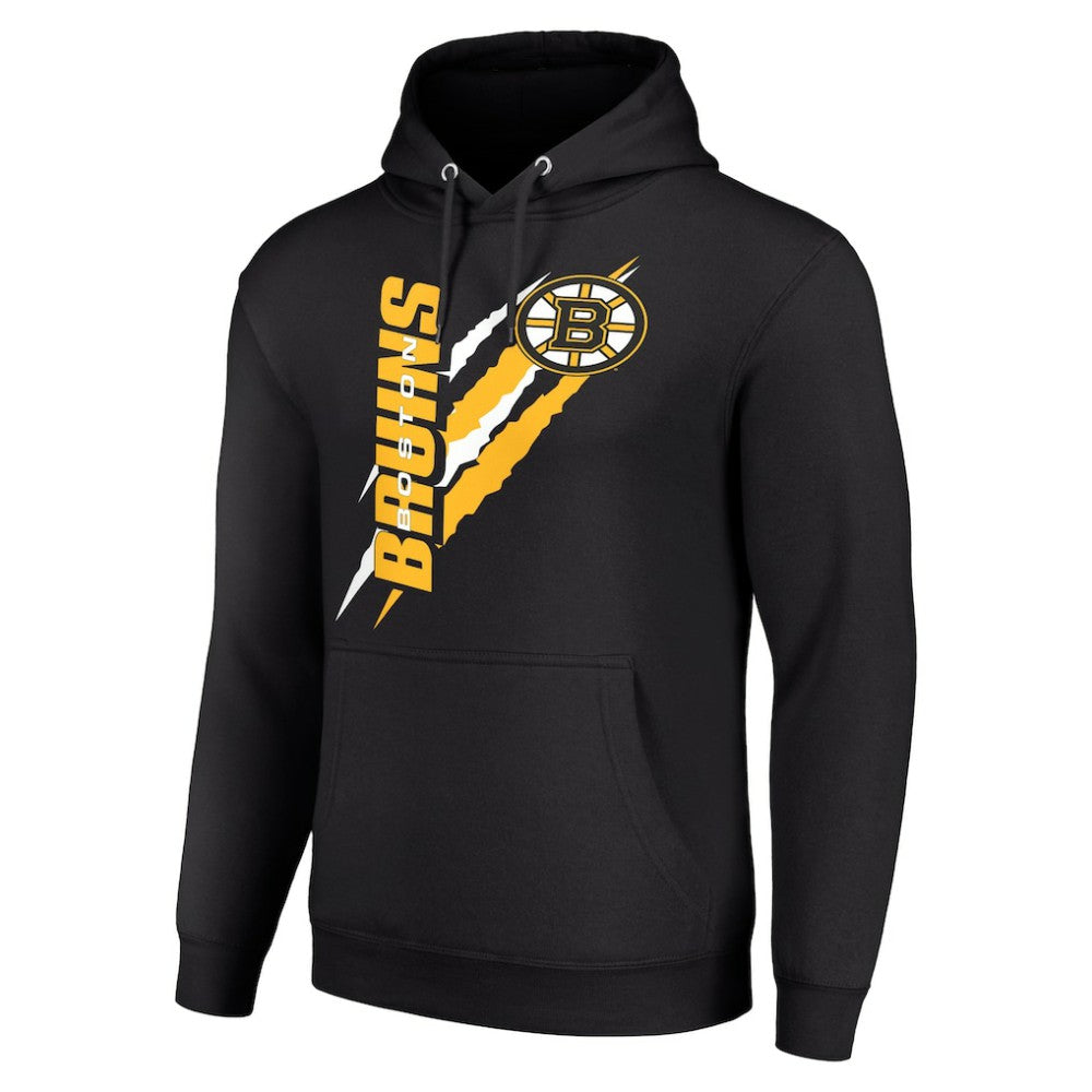 Boston Bruins Starter Color Scratch Fleece Pullover Hoodie - Black | NHL discount