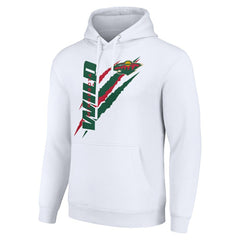 Minnesota Wild Starter Color Scratch Fleece Pullover Hoodie - White | NHL Lifestyle