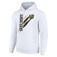 Vegas Golden Knights Starter Color Scratch Fleece Pullover Hoodie - White | NHL Lifestyle