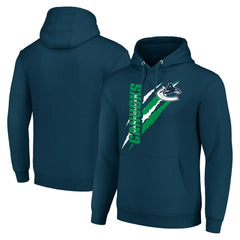 Vancouver Canucks Starter Color Scratch Fleece Pullover Hoodie - Blue | NHL Clearance