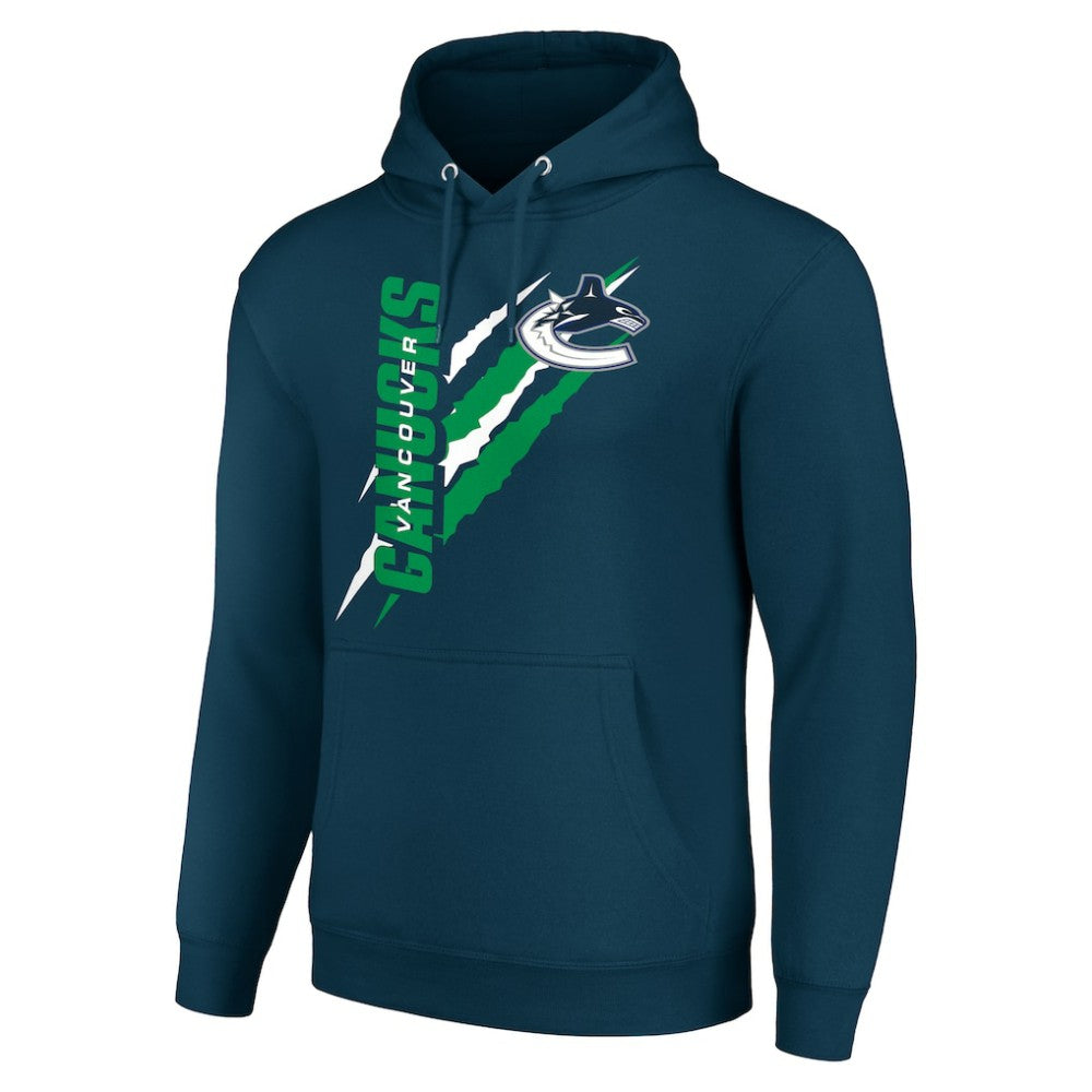 Vancouver Canucks Starter Color Scratch Fleece Pullover Hoodie - Blue | NHL Clearance