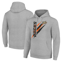 Anaheim Ducks Starter Color Scratch Fleece Pullover Hoodie - Heather Gray | NHL Lifestyle