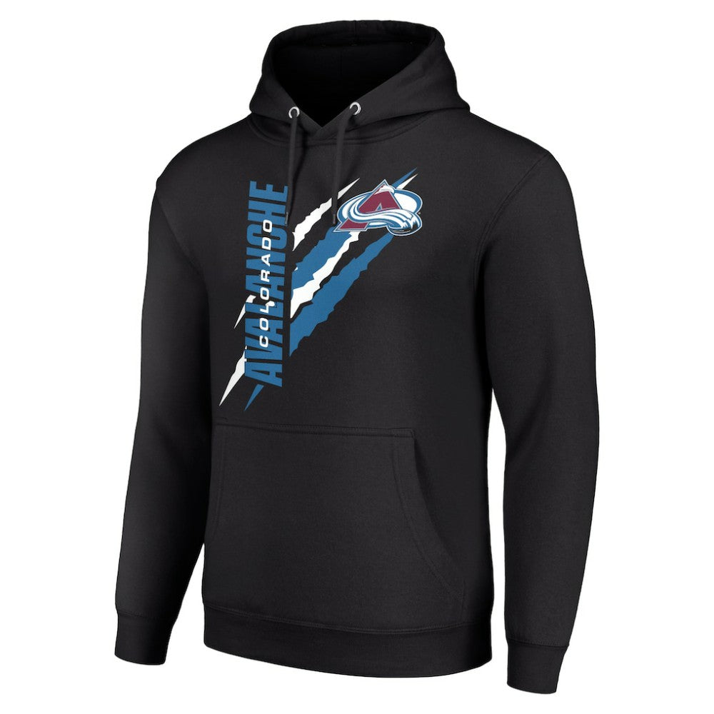 Colorado Avalanche Starter Color Scratch Fleece Pullover Hoodie - Black | NHL on sale