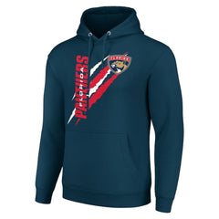 Florida Panthers Starter Color Scratch Fleece Pullover Hoodie - Blue | NHL discount