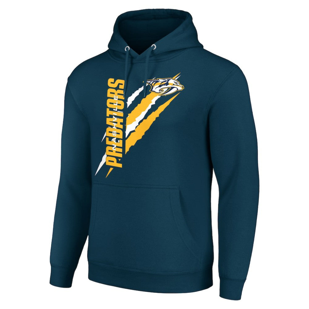 Nashville Predators Starter Color Scratch Fleece Pullover Hoodie - Blue | NHL online