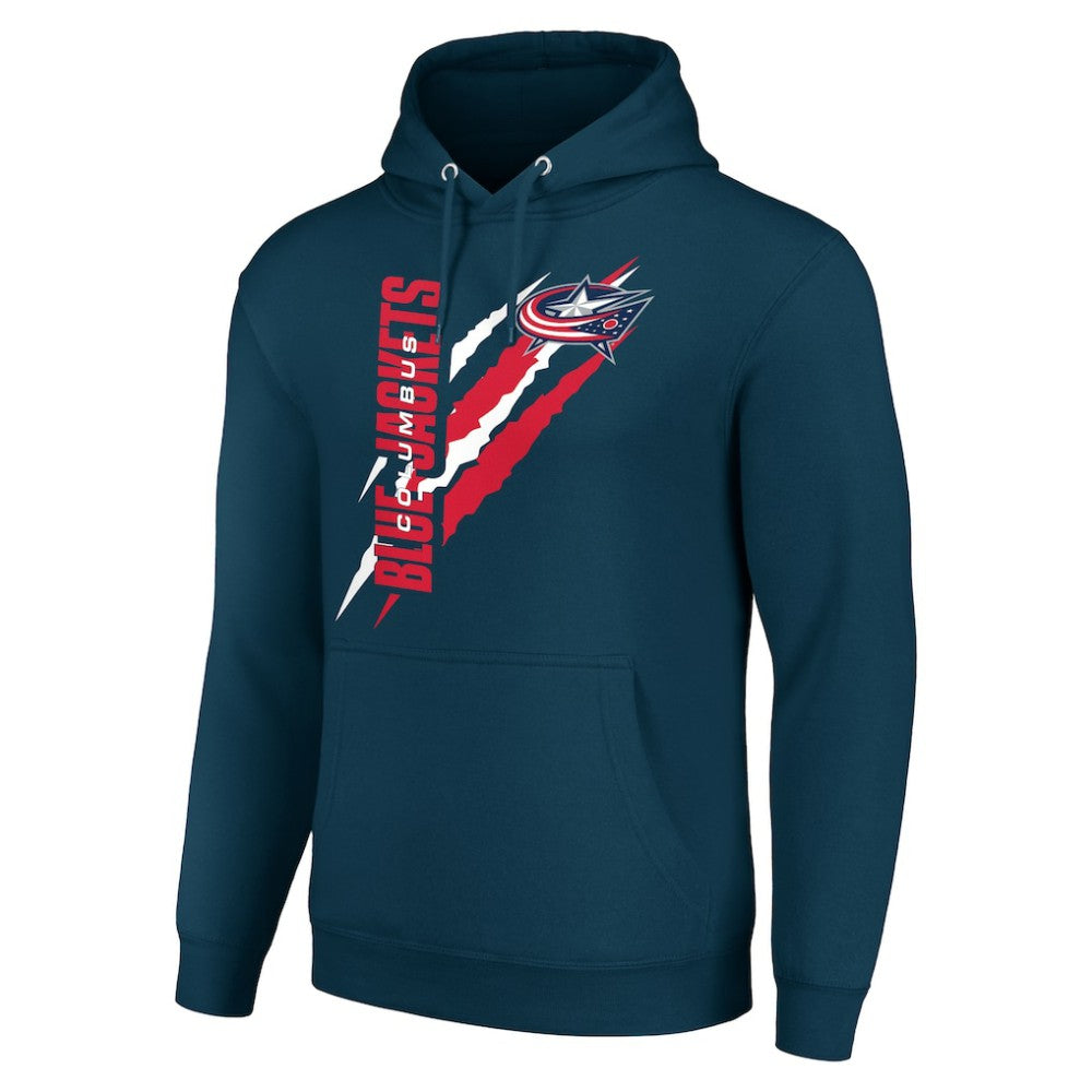Columbus Blue Jackets Starter Color Scratch Fleece Pullover Hoodie - Blue | NHL on sale