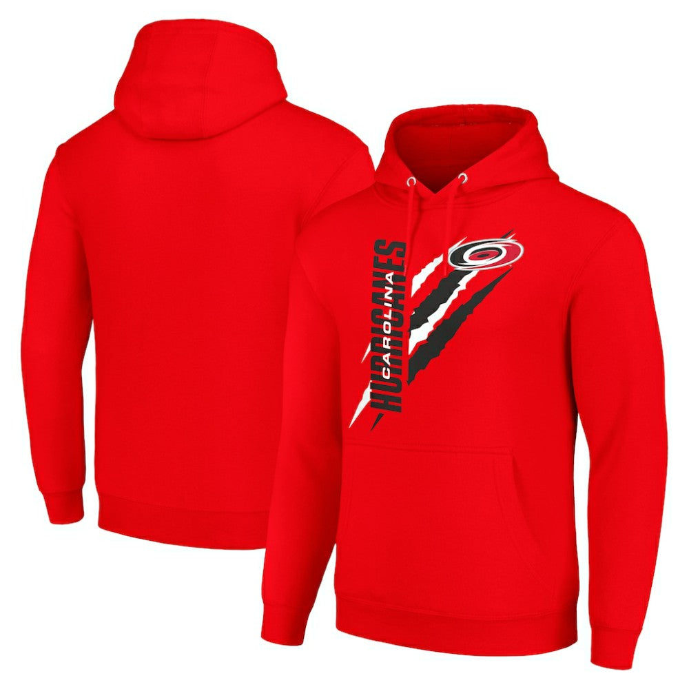Carolina Hurricanes Starter Color Scratch Fleece Pullover Hoodie - Red | NHL online