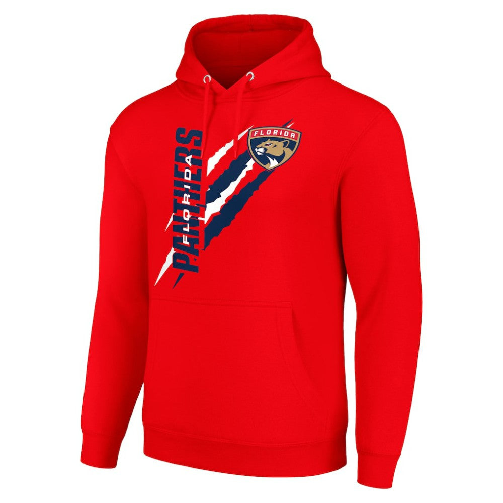 Florida Panthers Starter Color Scratch Fleece Pullover Hoodie - Red | NHL Clearance