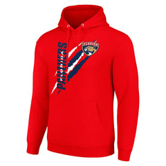 Florida Panthers Starter Color Scratch Fleece Pullover Hoodie - Red | NHL Clearance