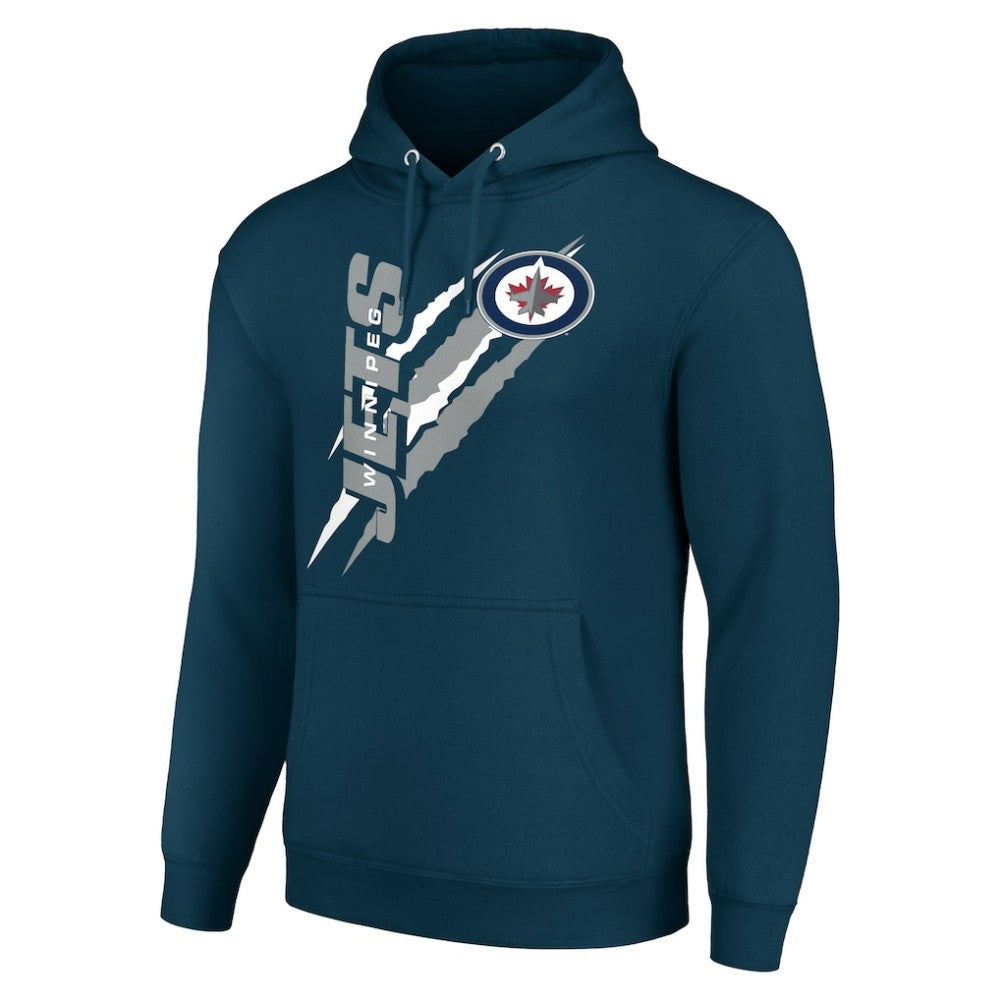 Winnipeg Jets Starter Color Scratch Fleece Pullover Hoodie - Blue | NHL on sale